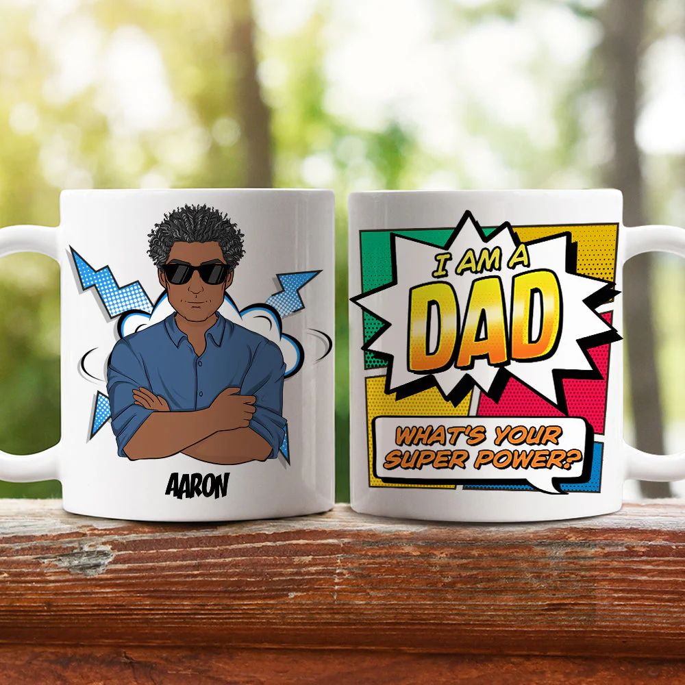 Super Dad - Personalized Custom Coffee Mug - Image 3