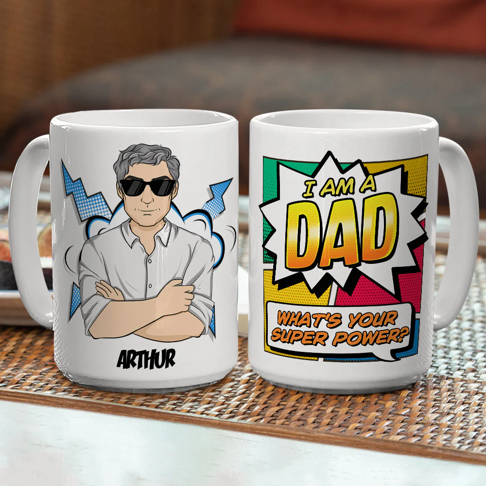 Super Dad - Personalized Custom Coffee Mug - Image 5