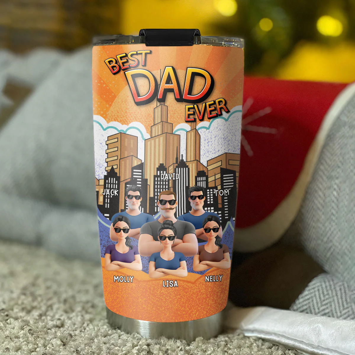 Super Daddy - Personalized Custom Tumbler - Image 5