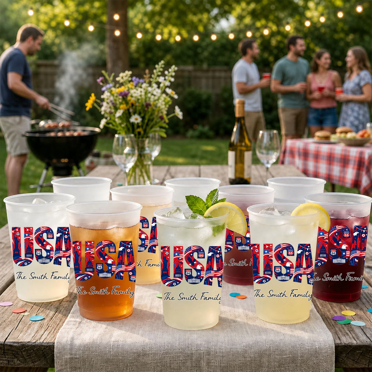 Support Your Country - Personalized Custom Frosted Cup - Image 5