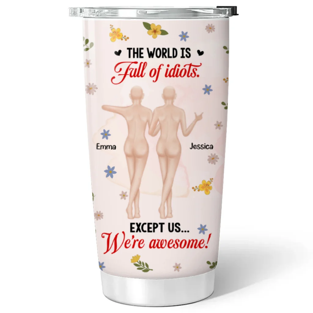 Surrounded By Idiots Staying Cool - Personalized Custom Tumbler - Image 6
