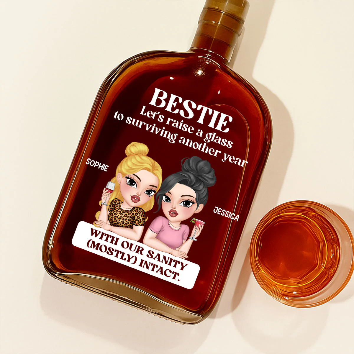 Surviving Another Year - Personalized Custom Spirits Decanter - Image 2