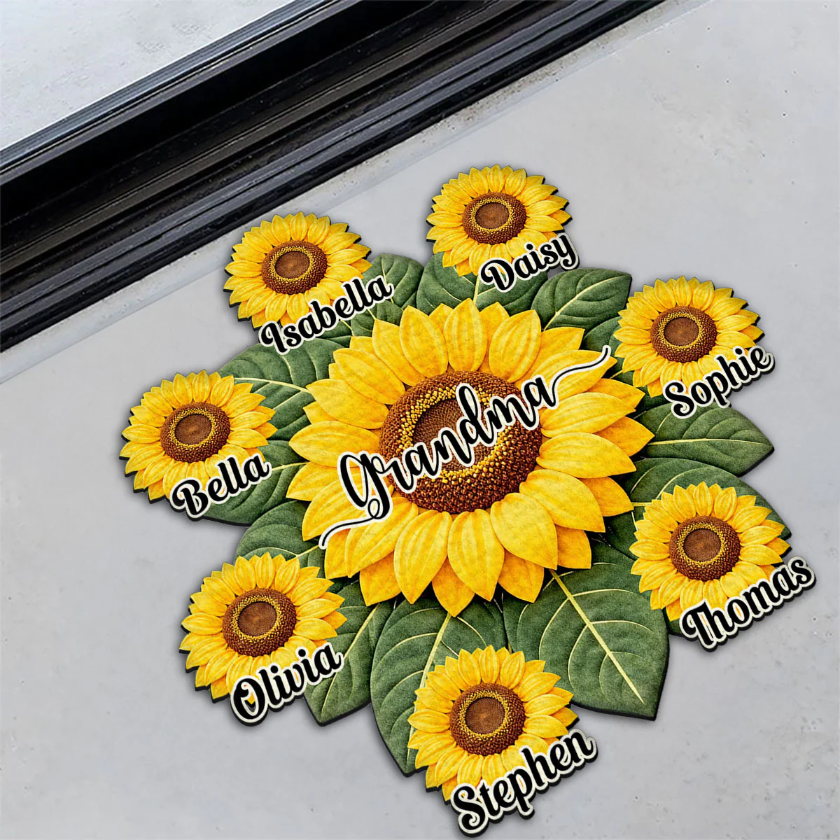 Sweet Blossoms - Personalized Custom Doormat - Image 4
