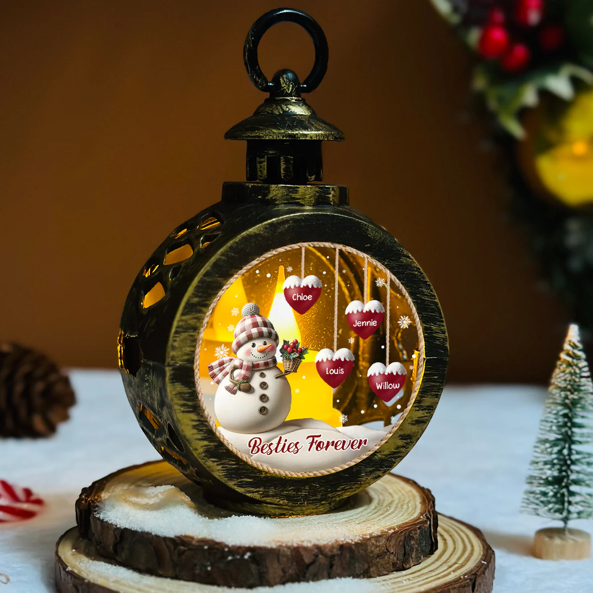 Sweet Heart - Personalized Custom Christmas Lantern - Image 4