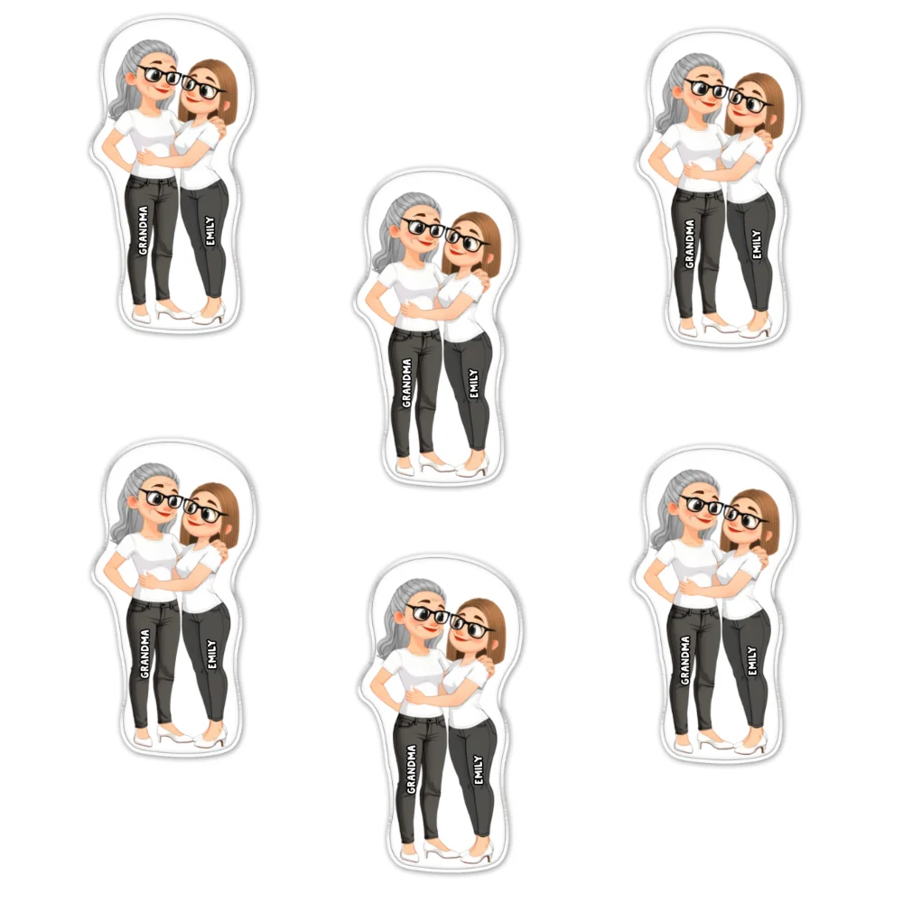 Sweet Hugs From Grandma - Personalized Custom Acrylic Fridge Magnet - Image 13