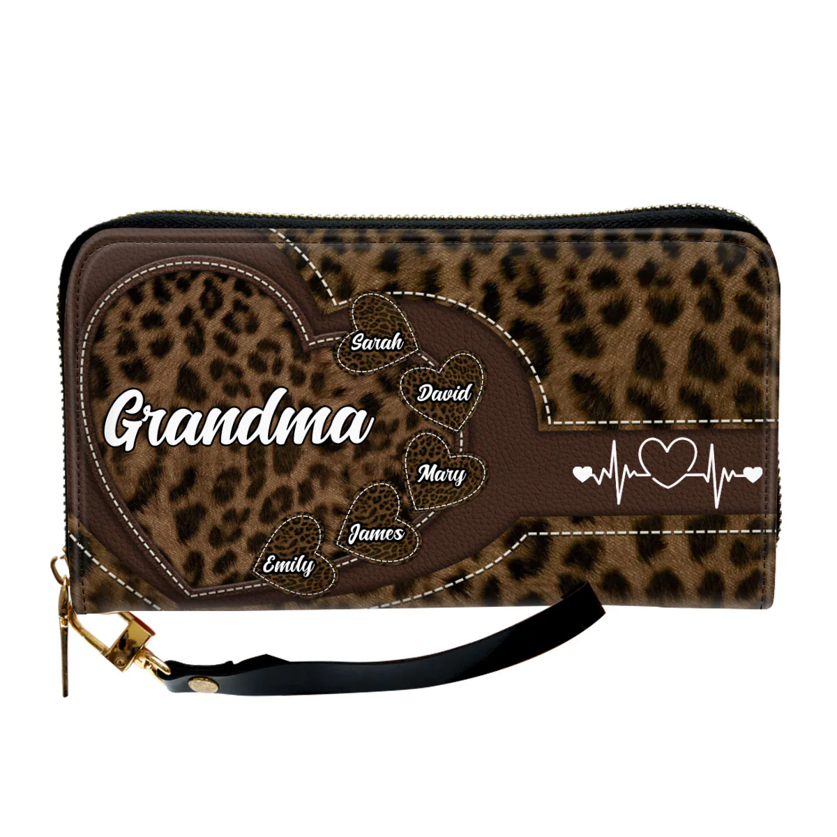 Sweetheart Of Grandma - Personalized Custom Leather Wallet