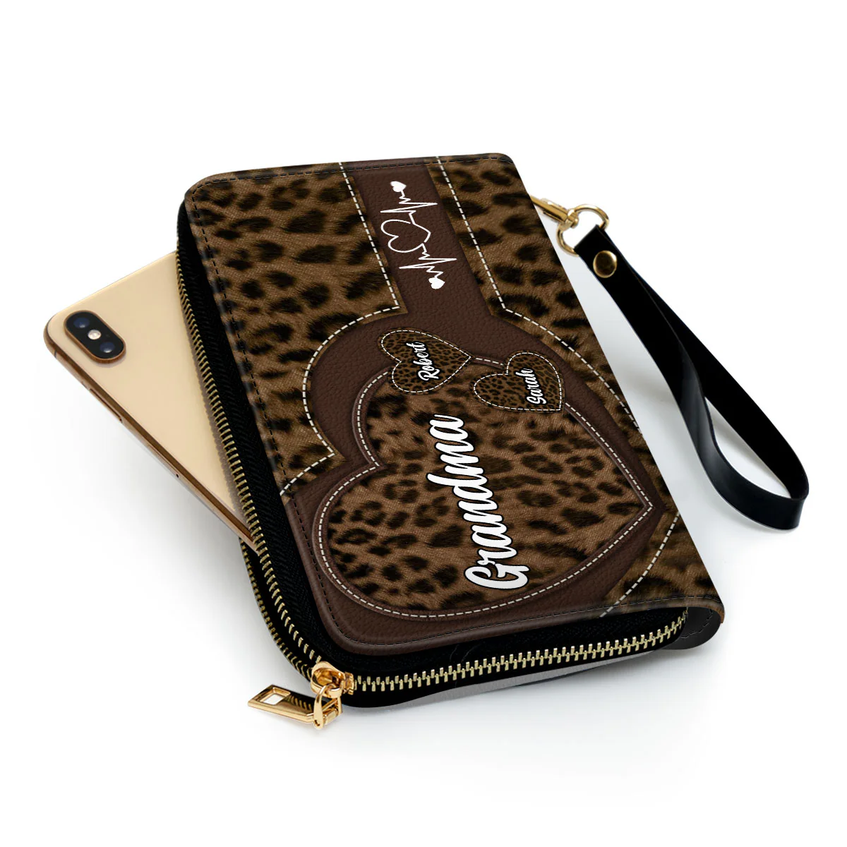 Sweetheart Of Grandma - Personalized Custom Leather Wallet - Image 4