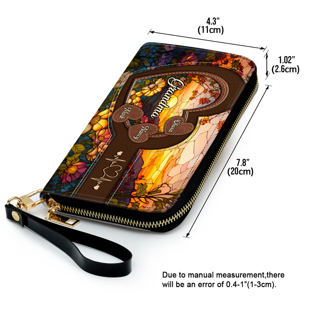 Sweethearts Of Grandma - Personalized Custom Leather Wallet - Image 7
