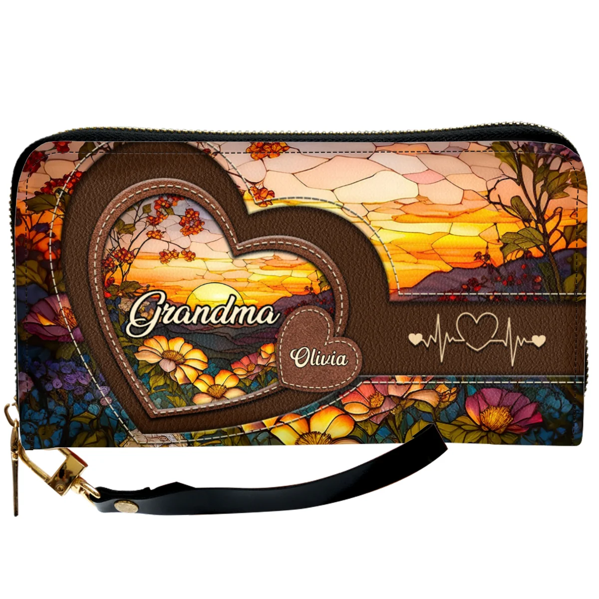 Sweethearts Of Grandma - Personalized Custom Leather Wallet - Image 8