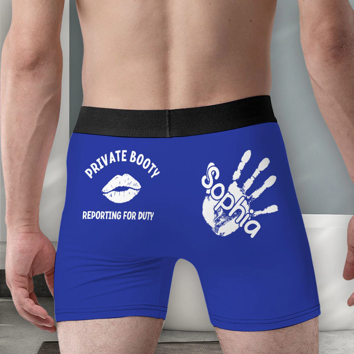 Tactical Curves Standing By - Personalized Photo Men's Boxer Briefs - Image 3
