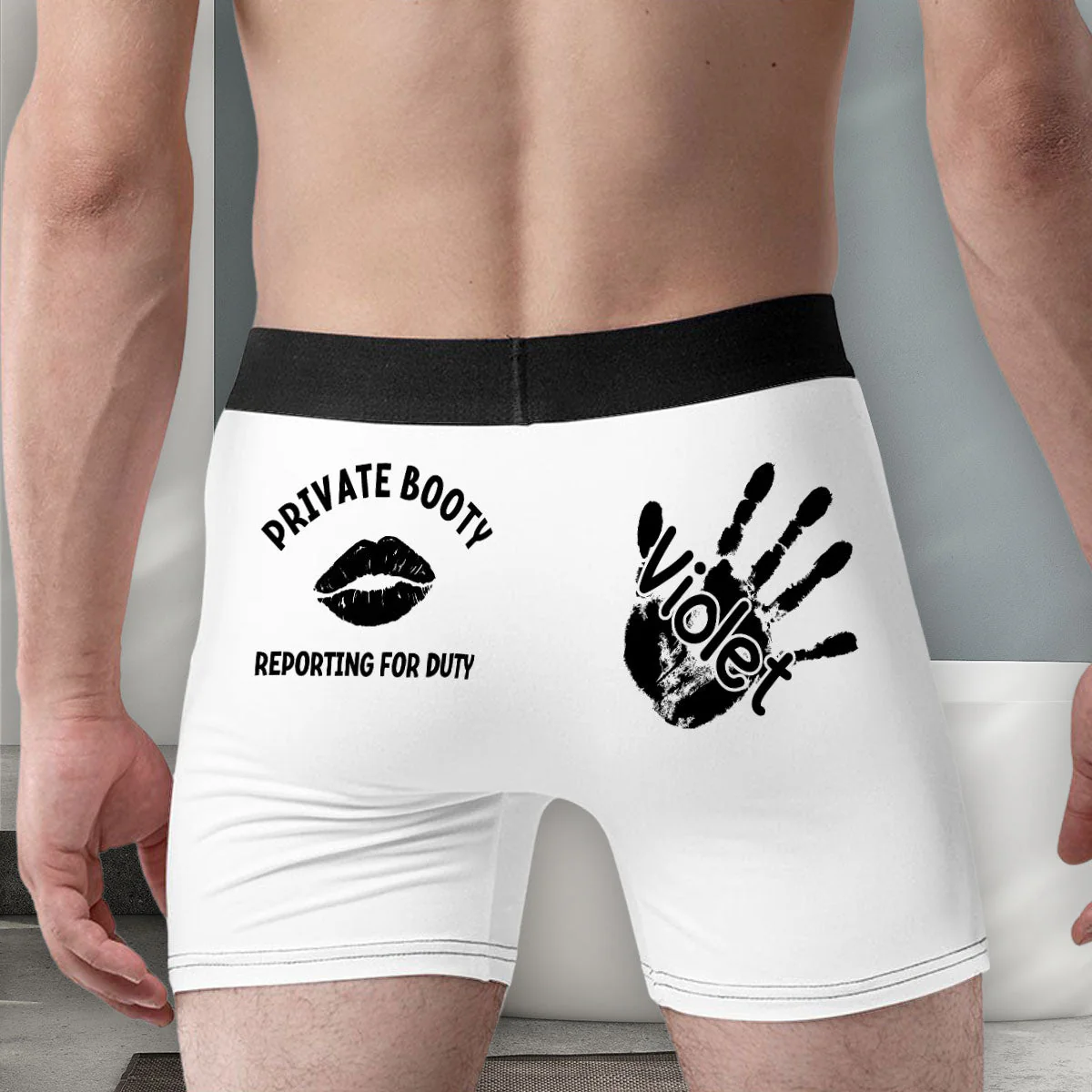 Tactical Curves Standing By - Personalized Photo Men's Boxer Briefs - Image 5
