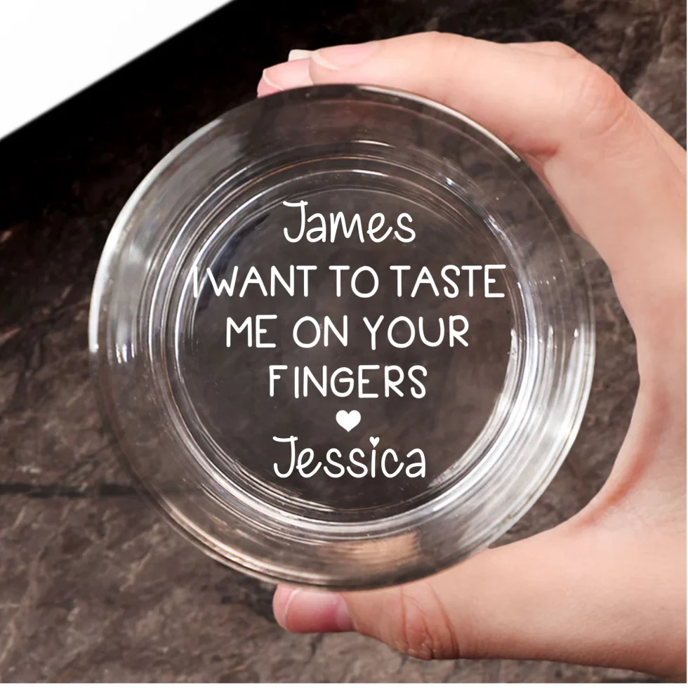 Taste Me Slow And Deep - Personalized Custom Engraved Whiskey Glass - Image 6