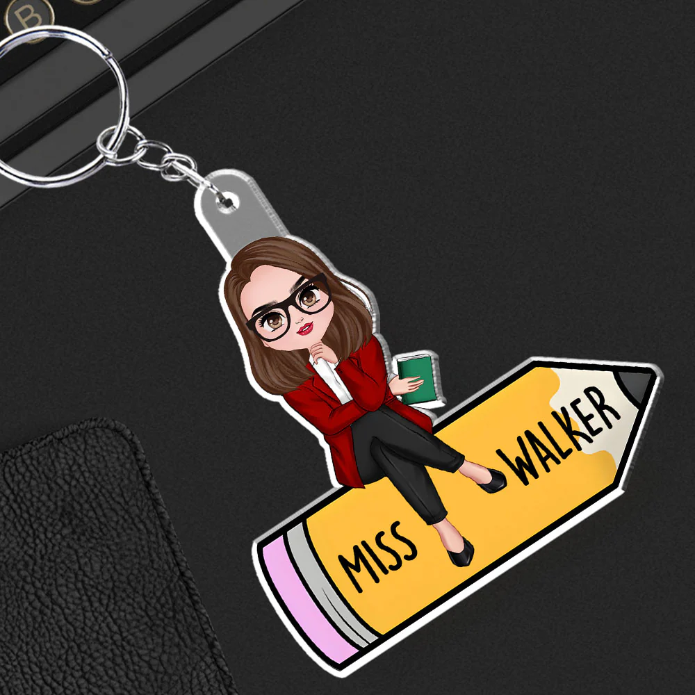 Teaching Is My Jam - Personalized Custom Acrylic Keychain - Image 2
