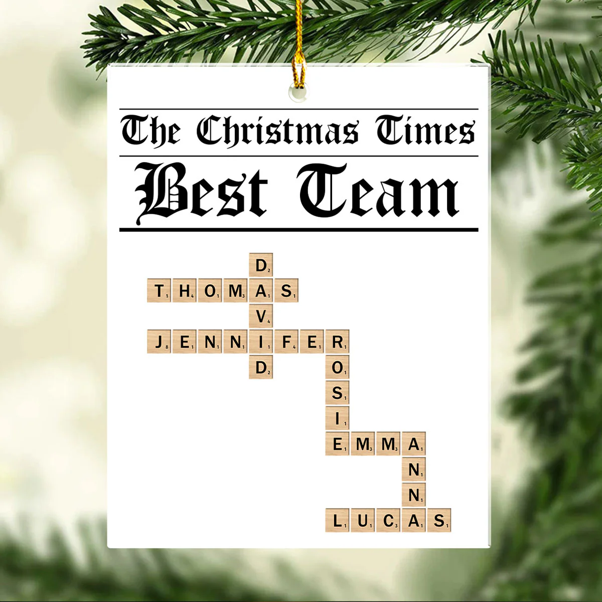 Team Of The Year - Personalized Custom Acrylic Ornament - Image 4