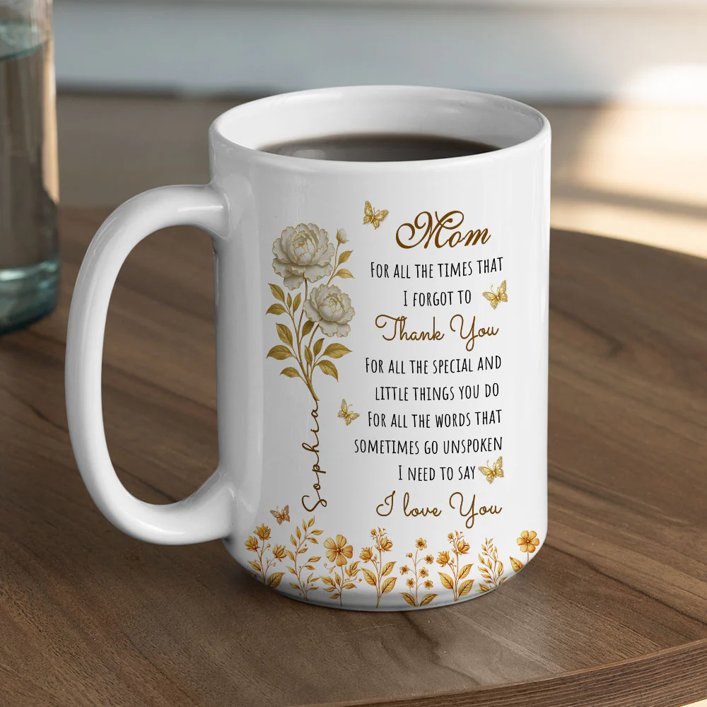 Thank For All - Personalized Custom Coffee Mug - Image 3