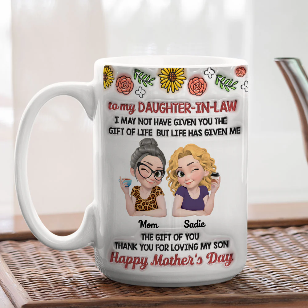 Thank For Loving My Son - Personalized Custom 3D Inflated Effect Mug - Image 5