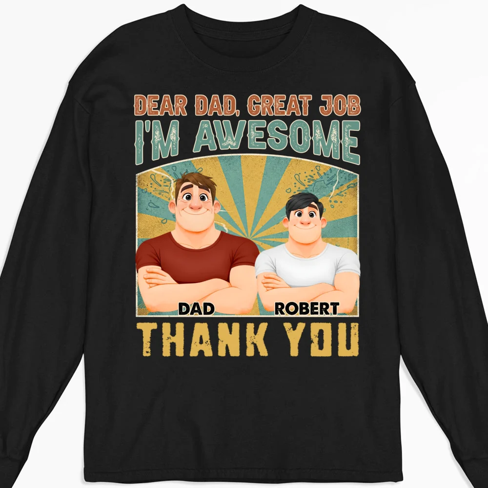 Thank You Best Dad Stylized - Personalized Custom Shirt - Image 11