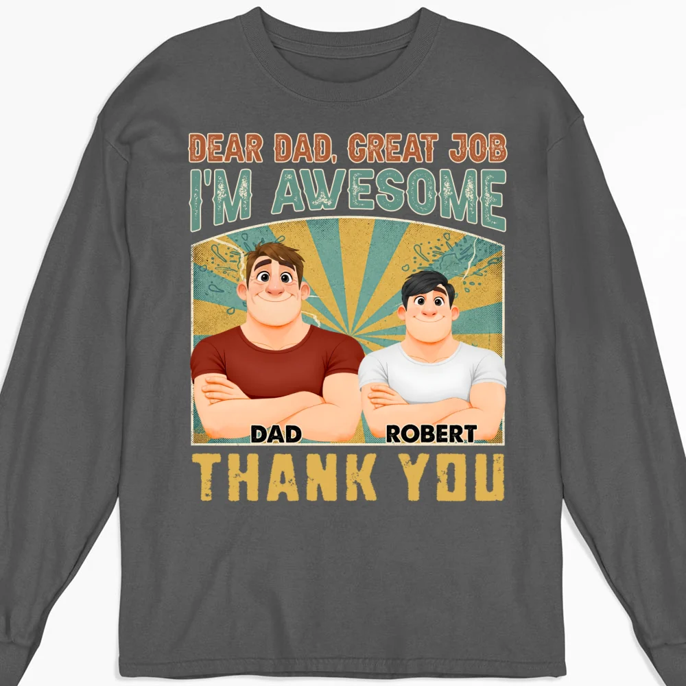 Thank You Best Dad Stylized - Personalized Custom Shirt - Image 12