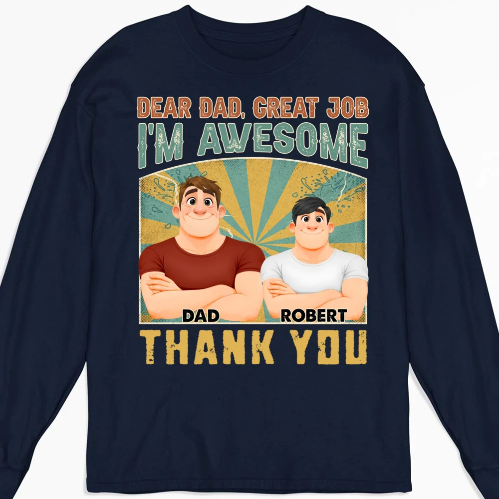 Thank You Best Dad Stylized - Personalized Custom Shirt - Image 13
