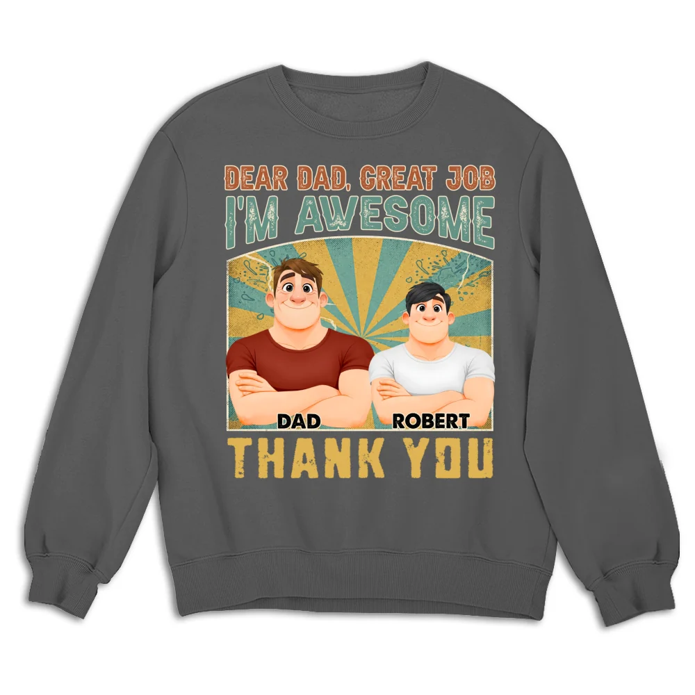 Thank You Best Dad Stylized - Personalized Custom Shirt - Image 15