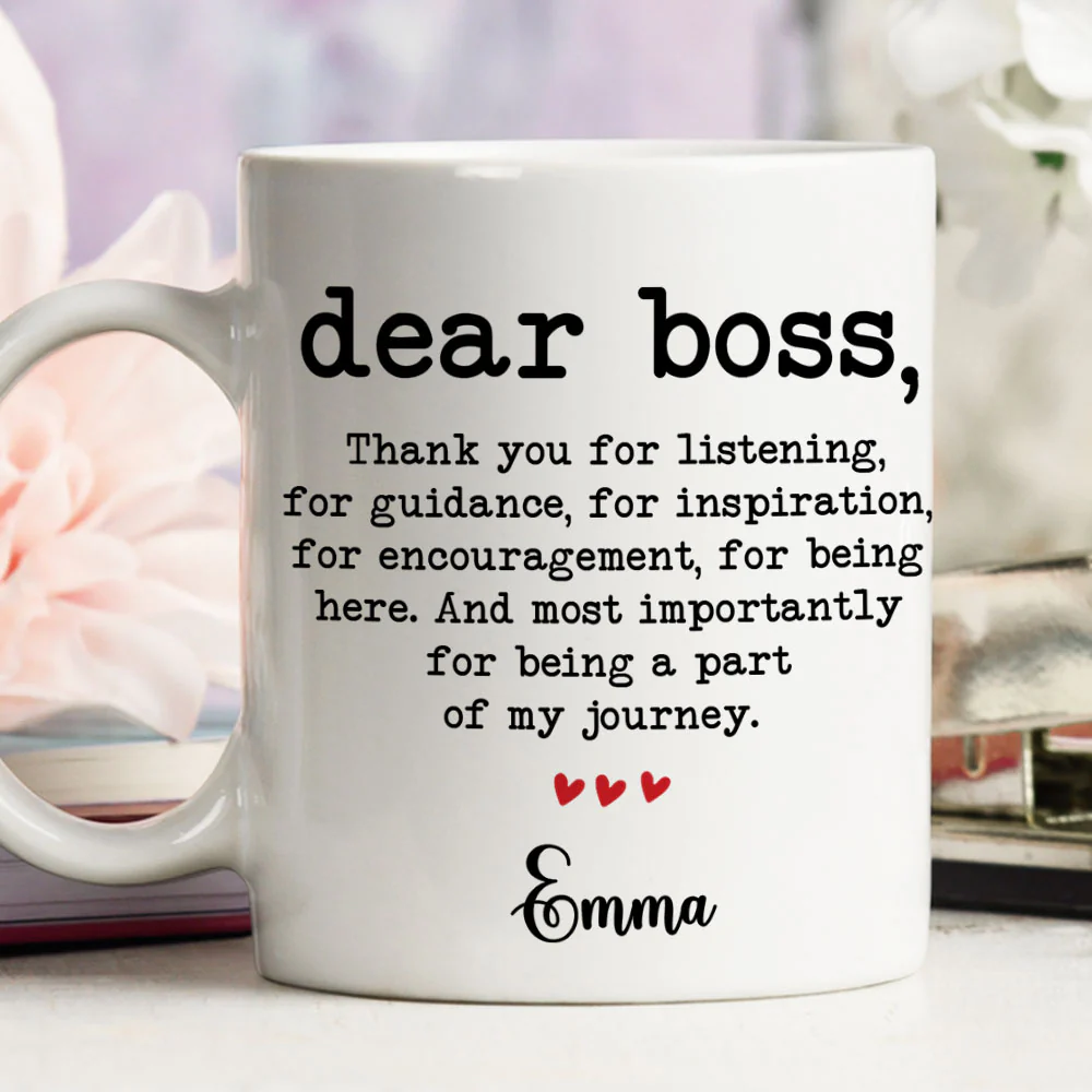 Thank You Boss - Personalized Custom Mug - Image 3