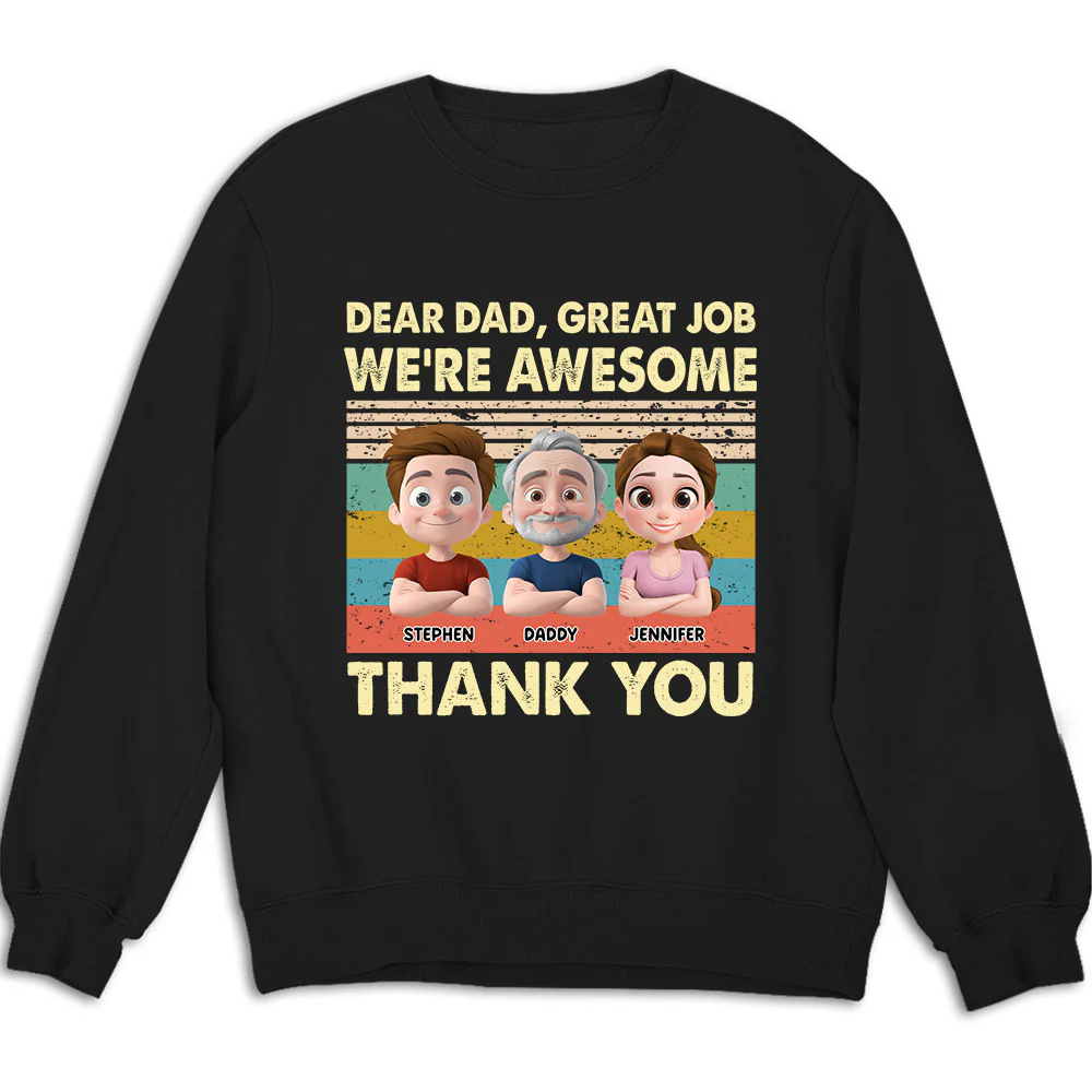 Thank You Dad - Personalized Custom Shirt - Image 5