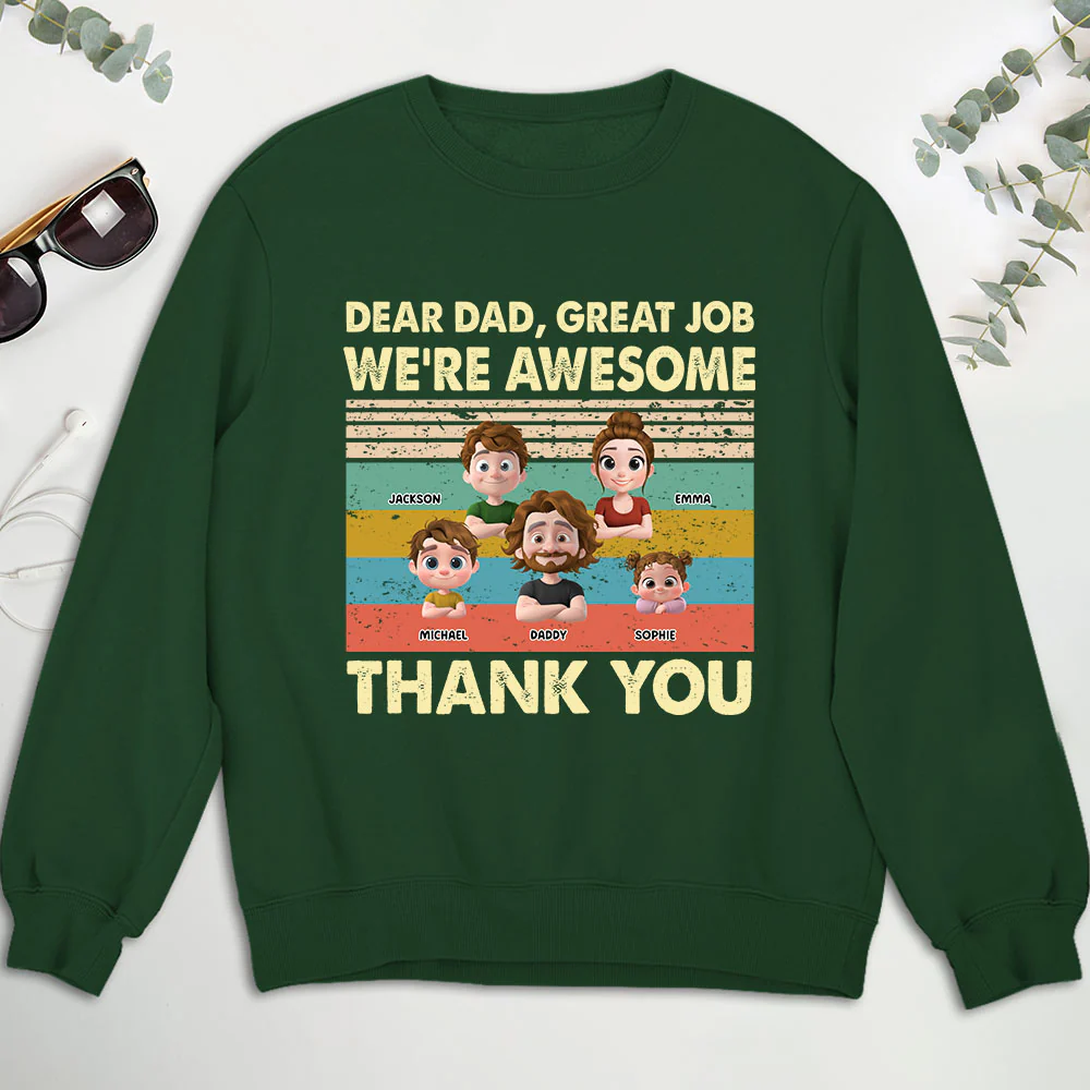 Thank You Dad - Personalized Custom Shirt - Image 6