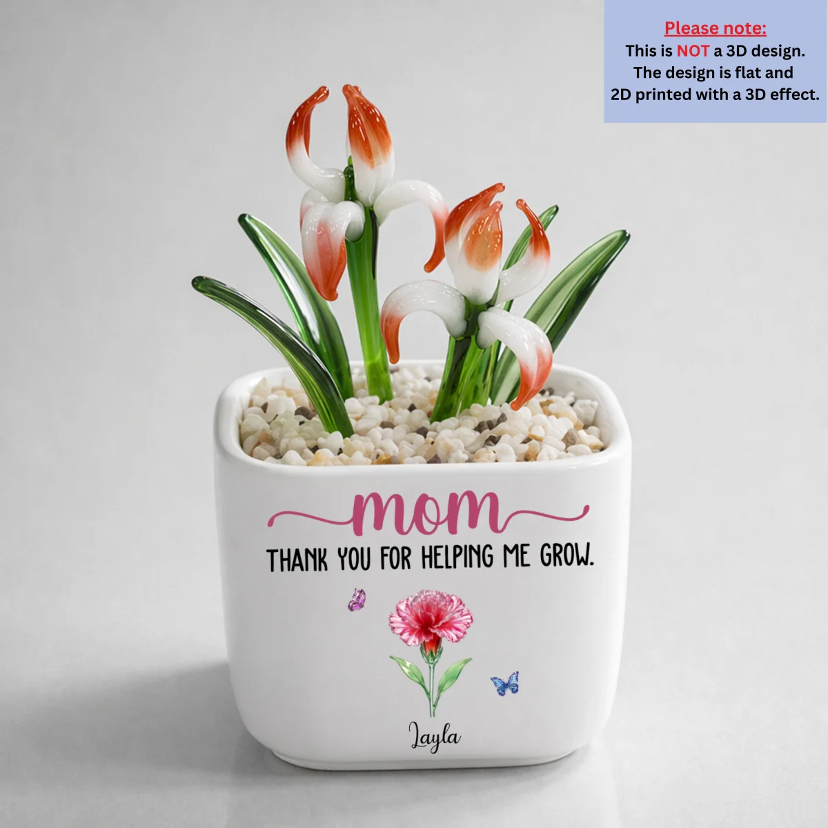 Thank You For Helping Me Grow - Personalized Custom Glass Birth Month Flower - Image 15