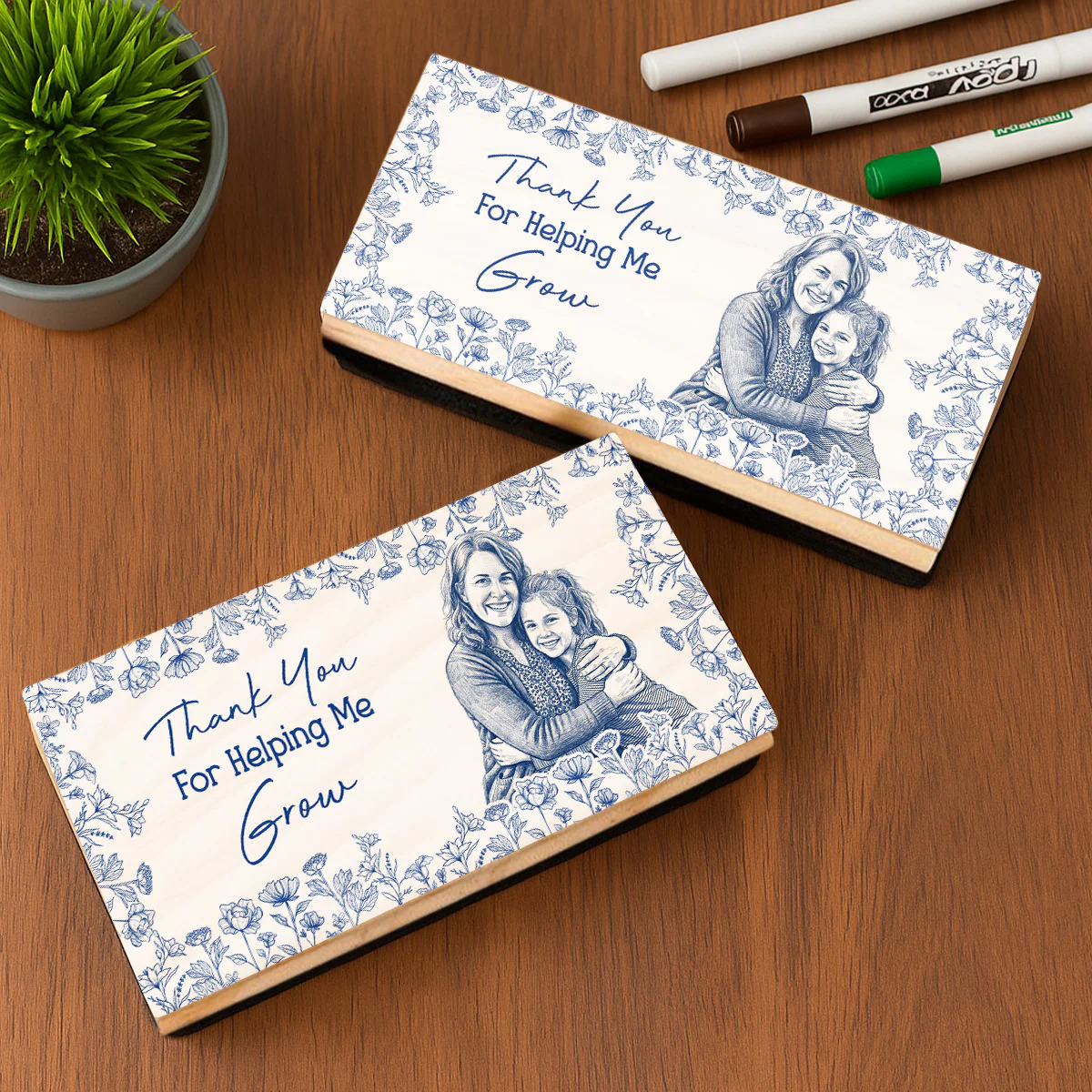 Thank You For Helping Me - Personalized Custom Whiteboard Eraser - Image 2