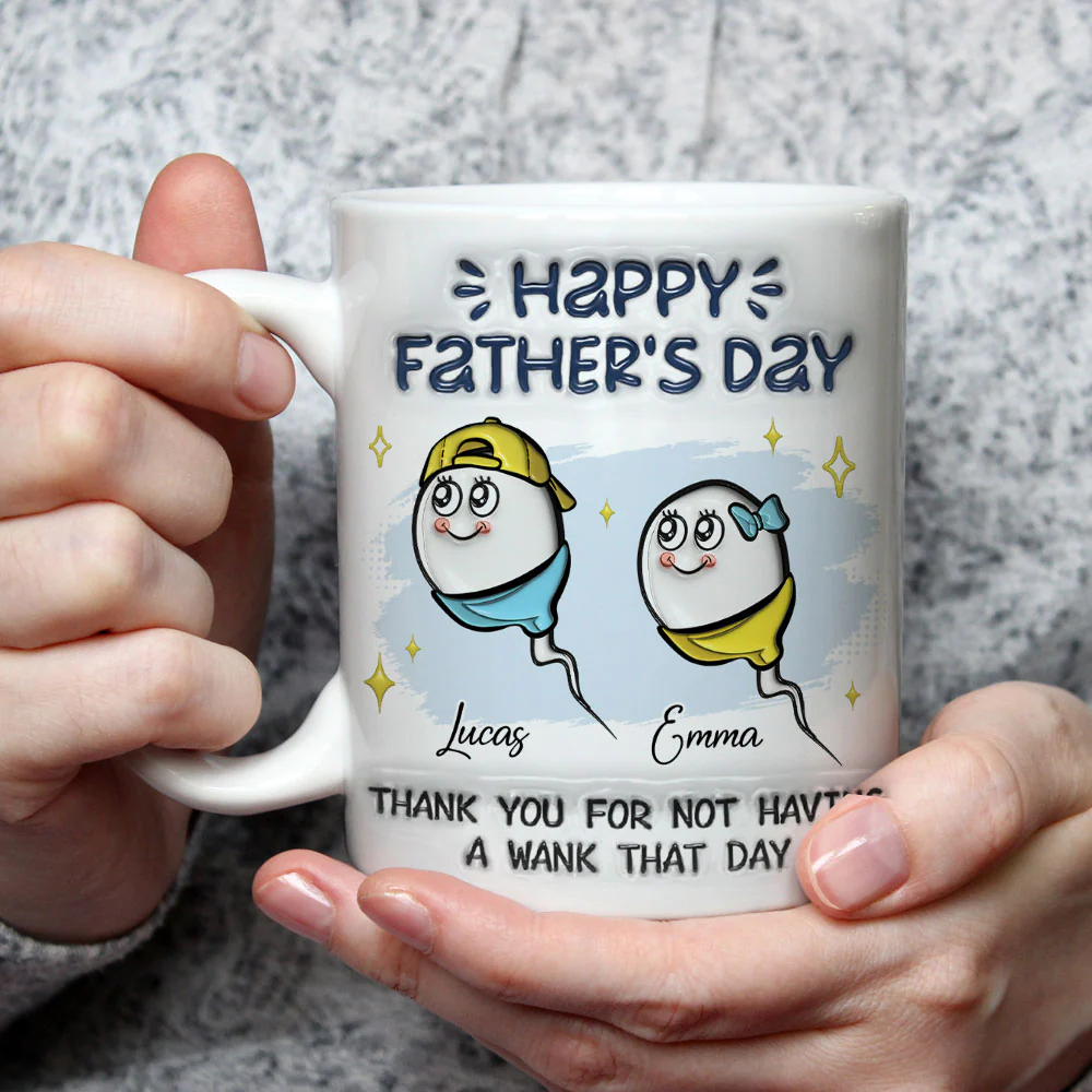 Thanks Dad - Personalized Custom 3D Inflated Effect Mug - Image 3