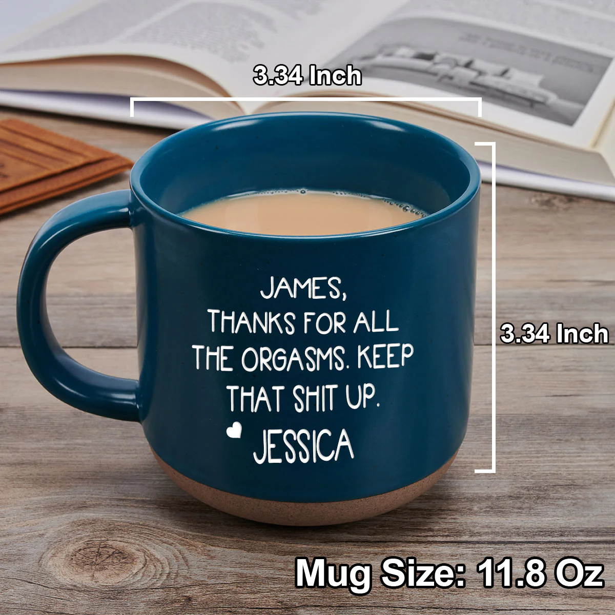 Thanks For All - Personalized Custom Pottery Mug - Image 5