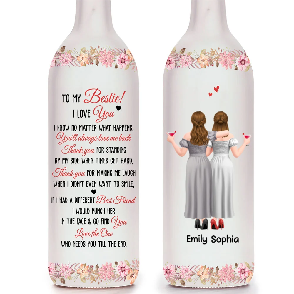 Thanks For Always Standing By My Side - Personalized Custom Bottle Lamp - Image 6