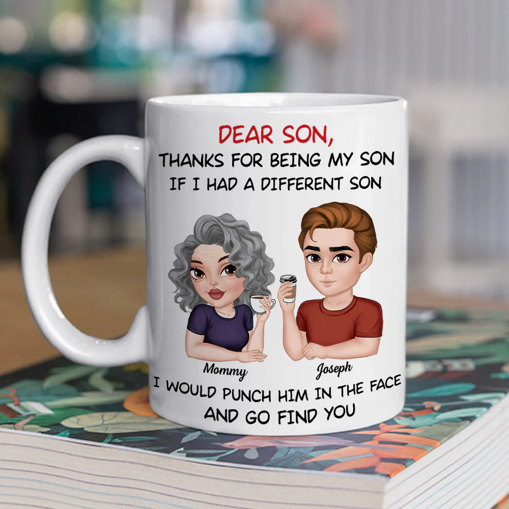 Thanks For Being My Son - Personalized Custom Coffee Mug - Image 2