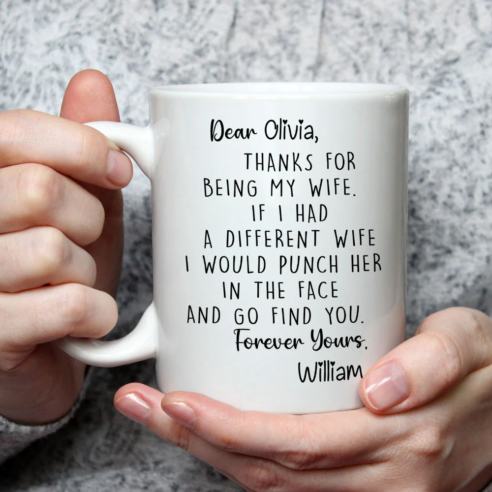 Thanks For Being My Wife - Personalized Custom Coffee Mug - Image 3