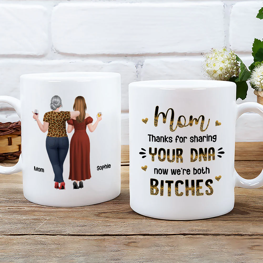 Thanks For DNA Mom Mum - Personalized Custom Coffee Mug - Image 3