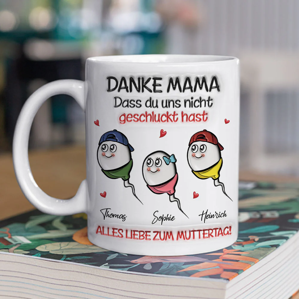 Thanks For Not Swallowing German - Personalized Custom 3D Inflated Effect Mug - Image 2