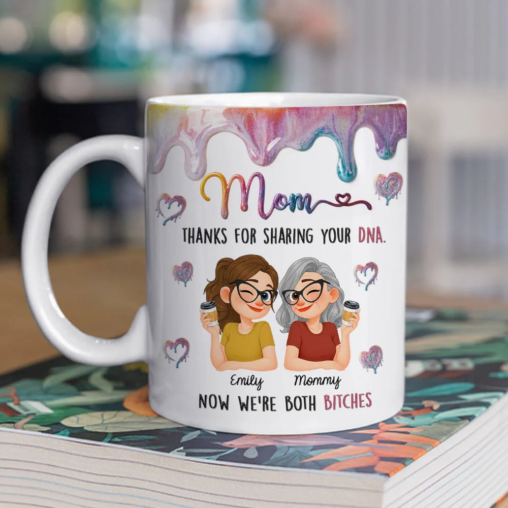 Thanks For Sharing Your DNA - Personalized Custom 3D Inflated Effect Mug - Image 2