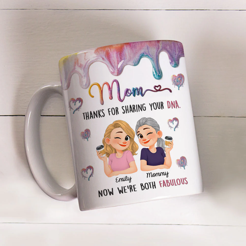 Thanks For Sharing Your DNA - Personalized Custom 3D Inflated Effect Mug - Image 3