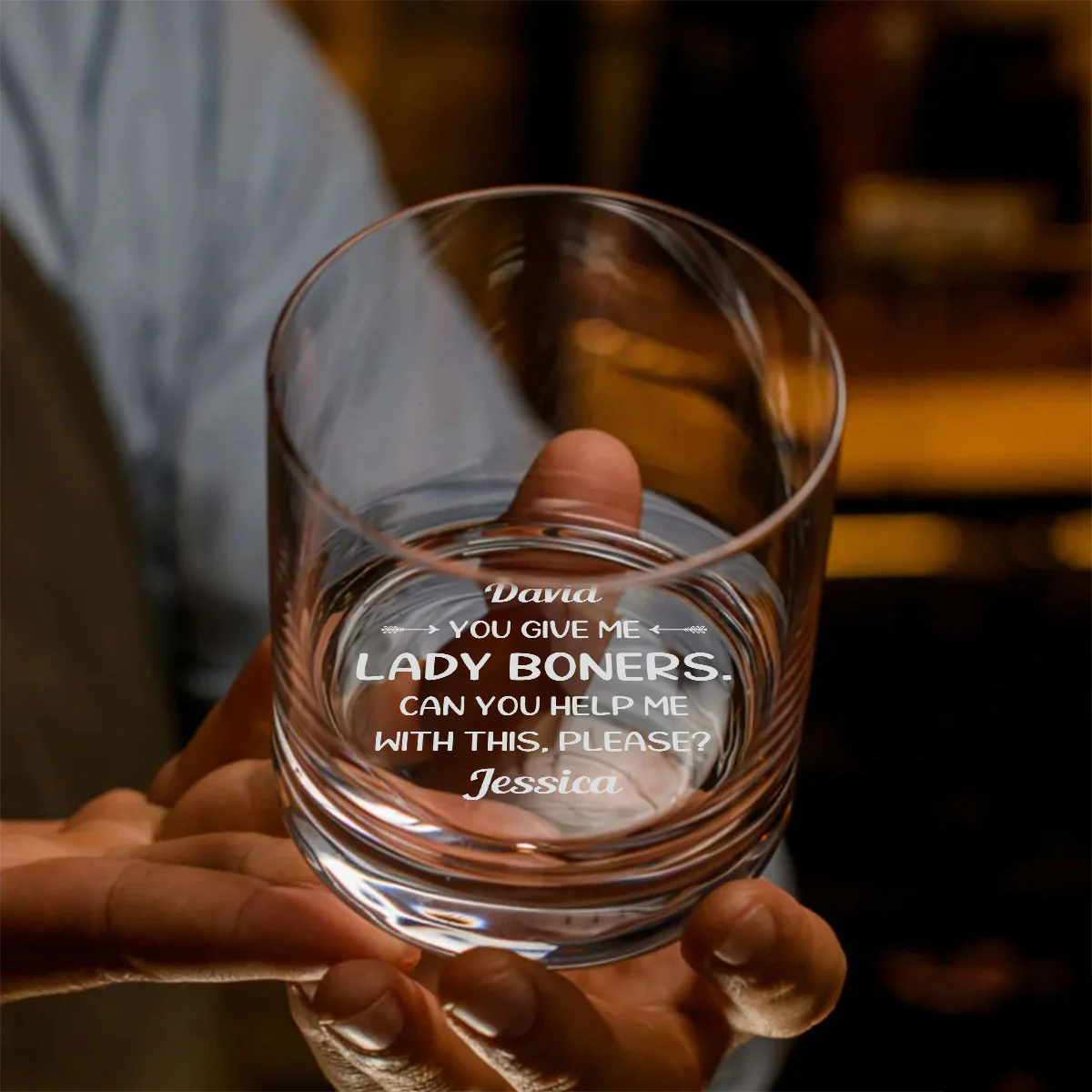 Thanks For That Feeling - Personalized Custom Engraved Whiskey Glass - Image 3