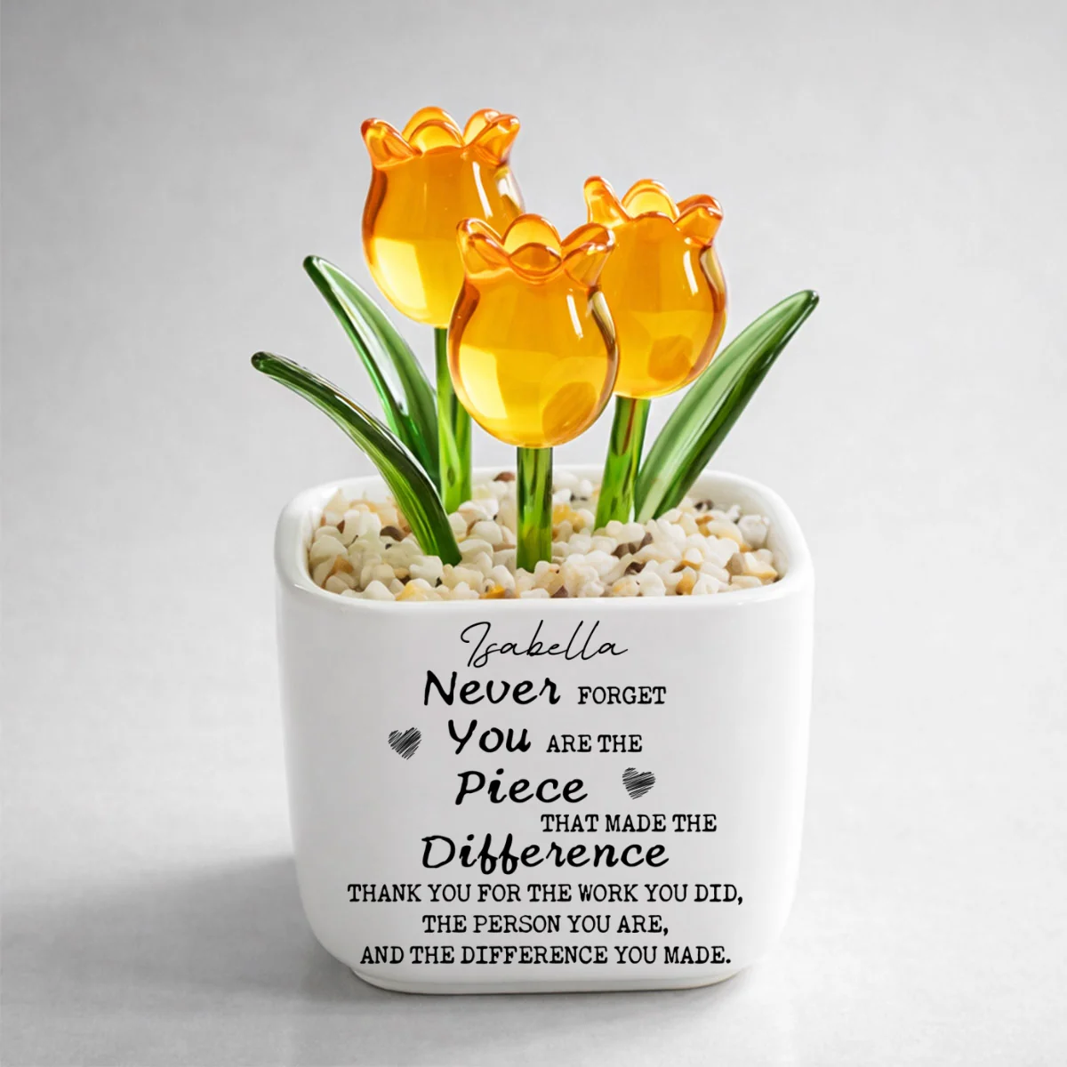 Thanks For The Work You Did - Personalized Custom Glass Everlasting Tulips - Image 13