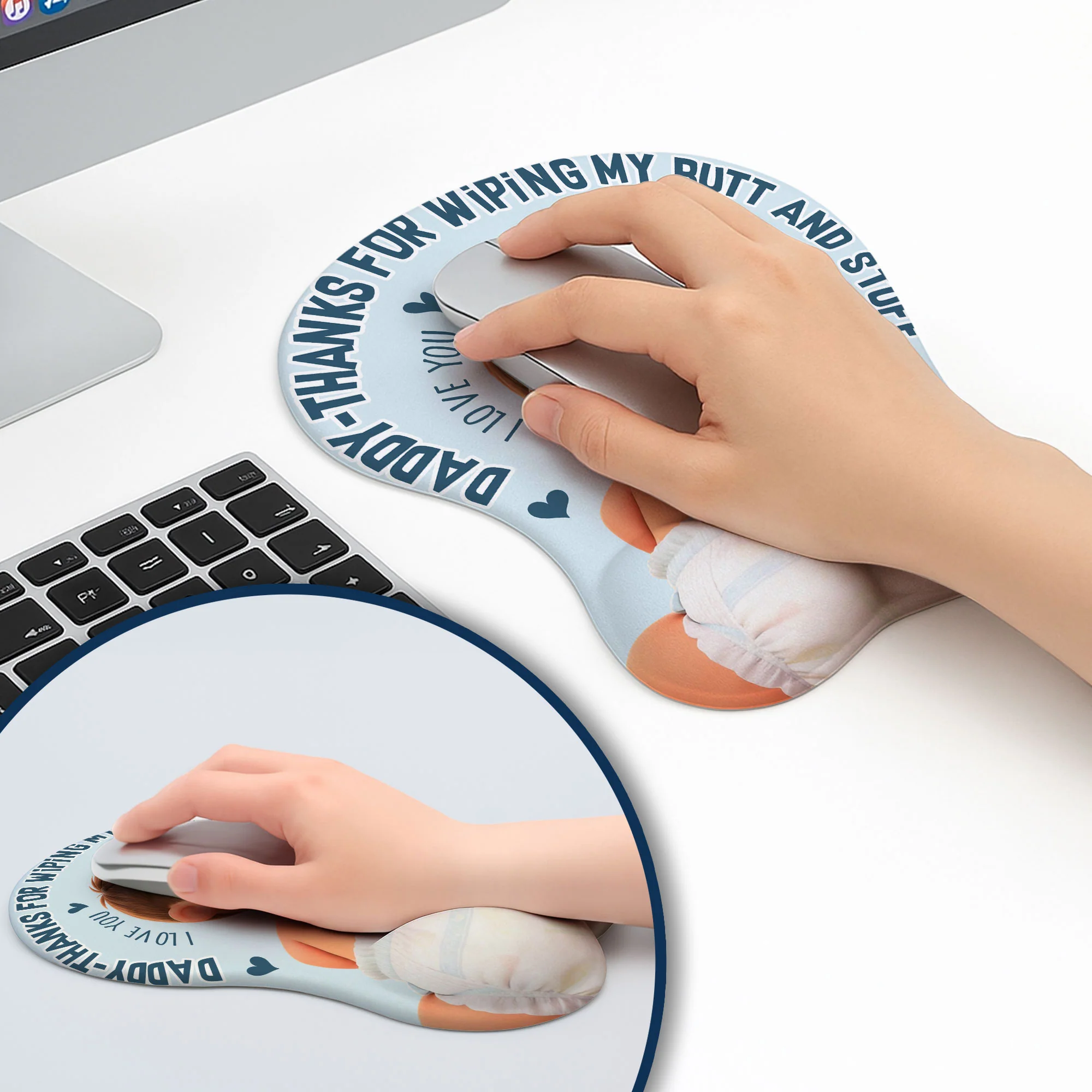 Thanks For Wiping My Butt - Personalized Custom 3D Mouse Pad - Image 4