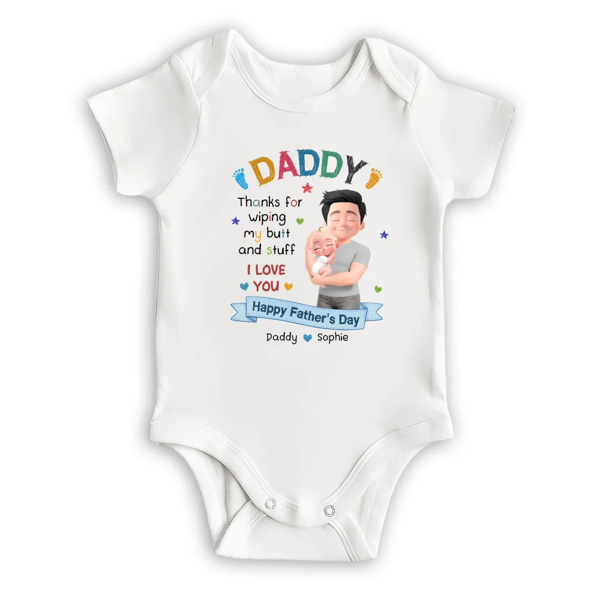 Thanks For Wiping - Personalized Custom Baby Onesie - Image 6