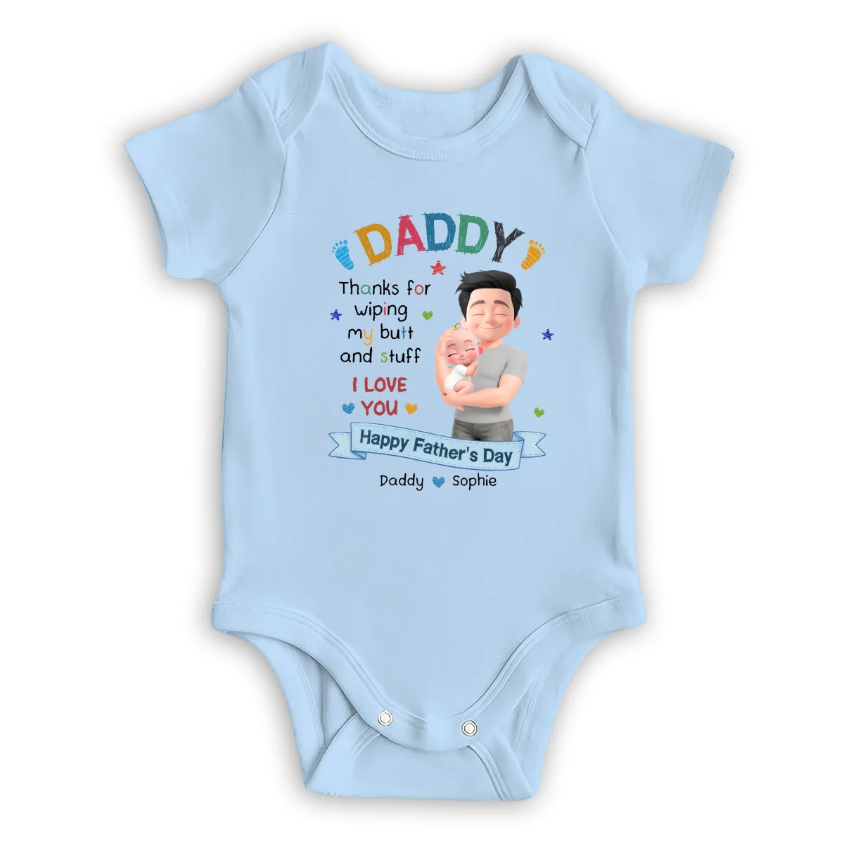 Thanks For Wiping - Personalized Custom Baby Onesie - Image 8