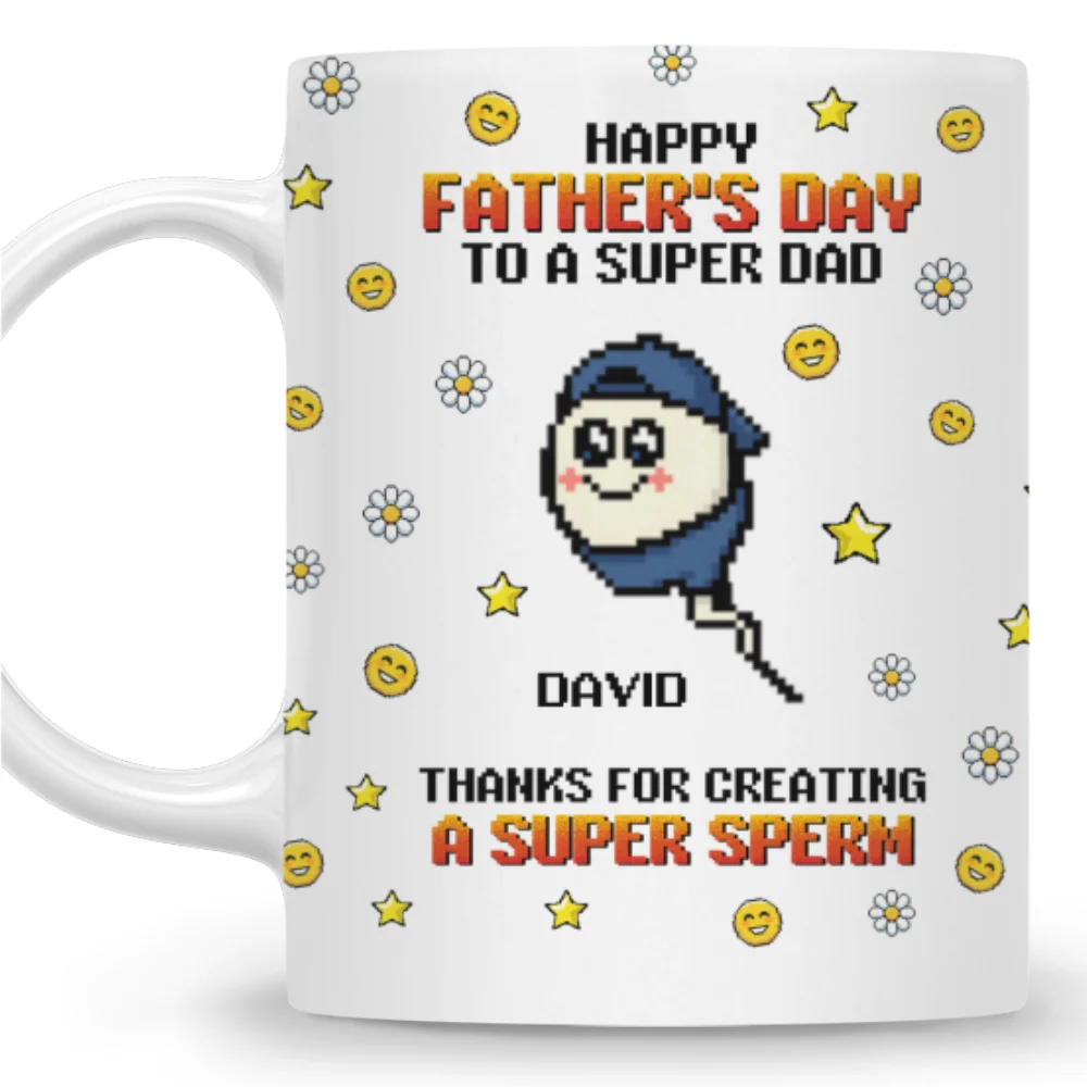 Thanks To Super Dad - Personalized Custom Coffee Mug - Image 6
