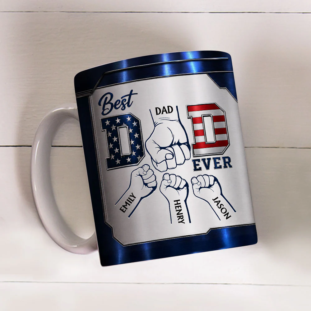The Best Daddy - Personalized Custom 3D Inflated Effect Mug - Image 4