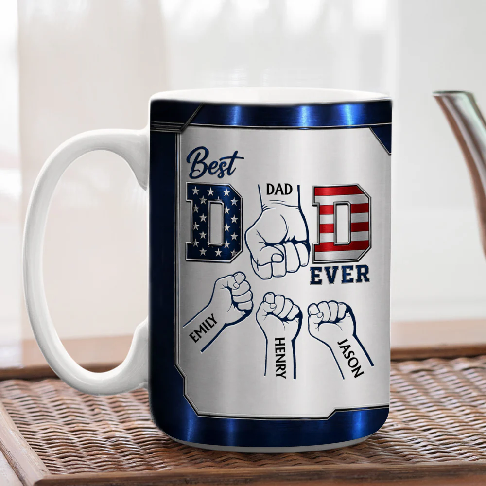 The Best Daddy - Personalized Custom 3D Inflated Effect Mug - Image 5