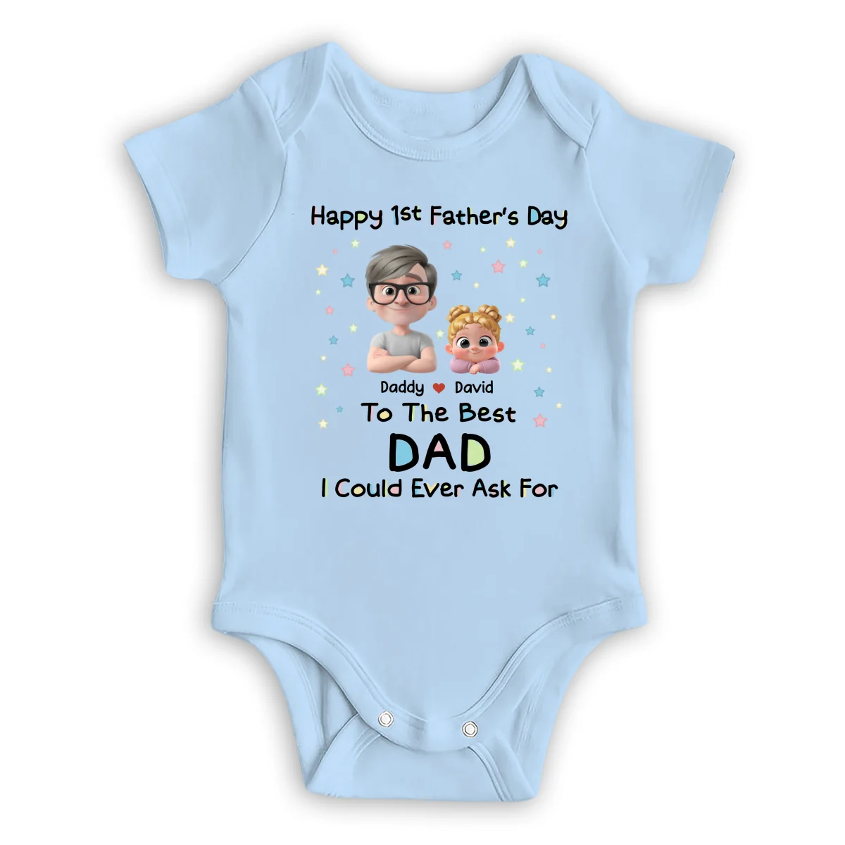 The Best Daddy - Personalized Custom Baby Onesie - Image 9