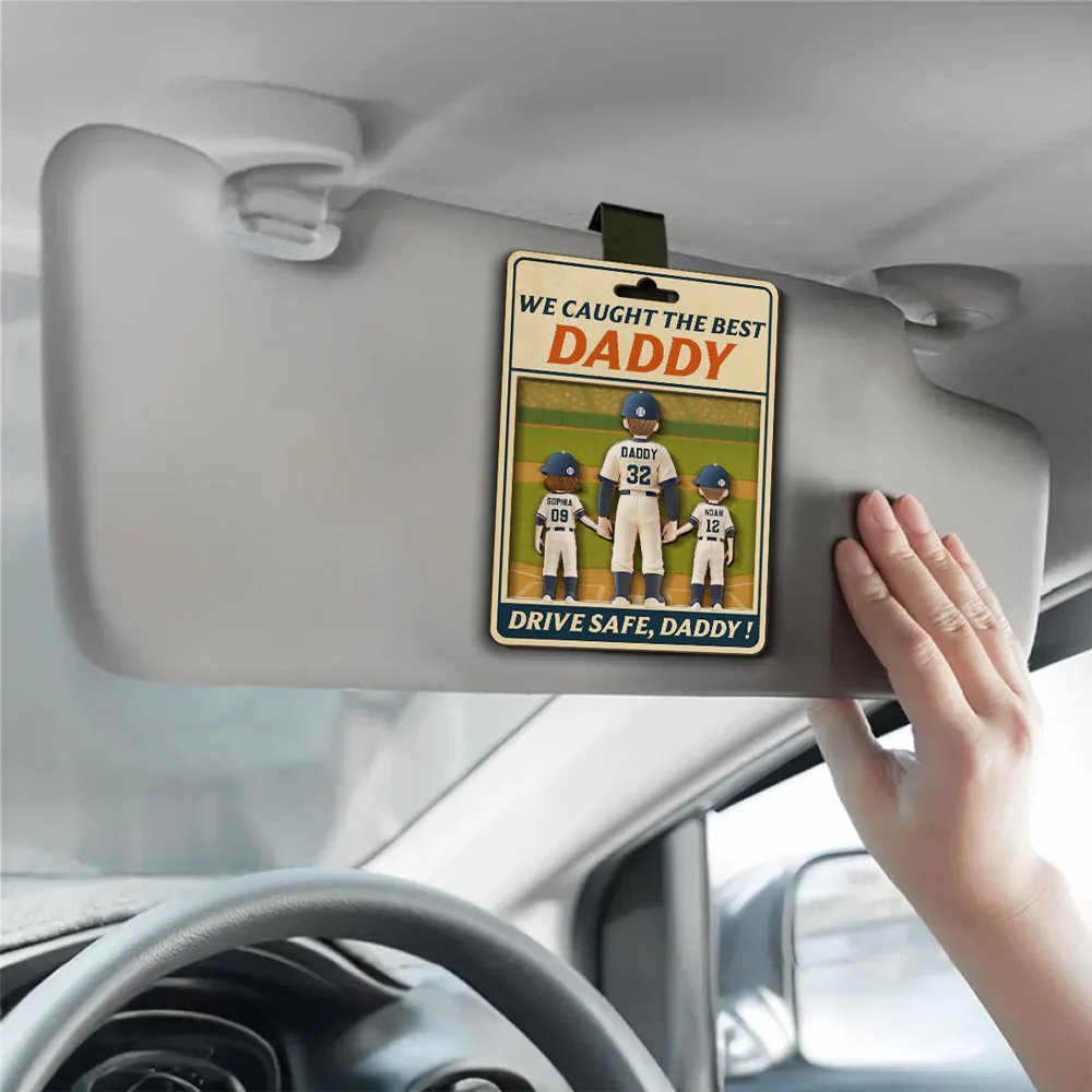 The Best Daddy - Personalized Custom Car Visor Clip - Image 3