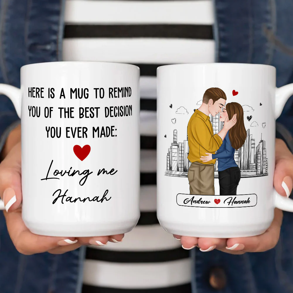 The Best Decision You Ever Made - Personalized Custom Coffee Mug - Image 4