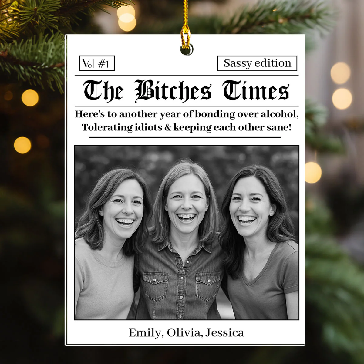 The Best Friends Times - Personalized Custom Acrylic Ornament